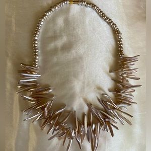 Faux pearl necklace